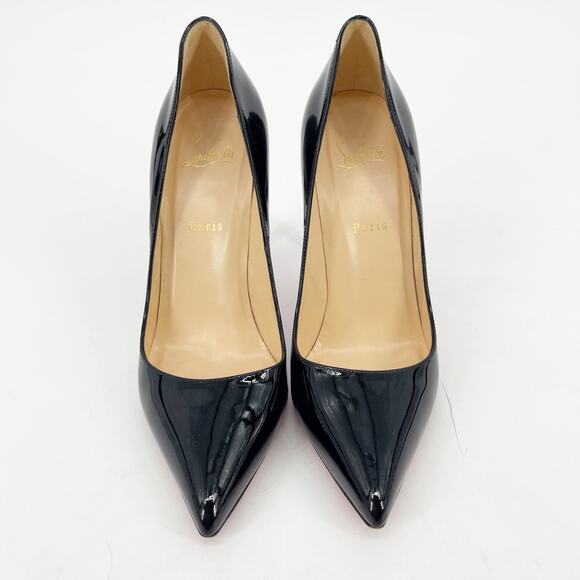 Christian Louboutin Pigalle Black Patent Leather Pointed Toe Heels Pumps EU 41 - Picture 6 of 12